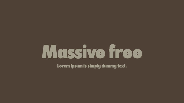 Massive free Font