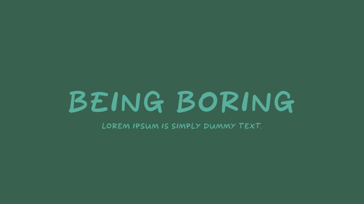 Being Boring Font
