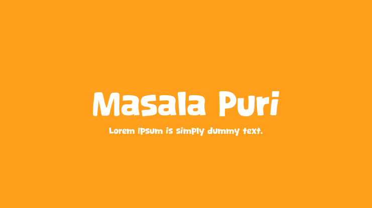 Masala Puri Font