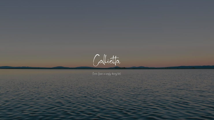 Callietta Font