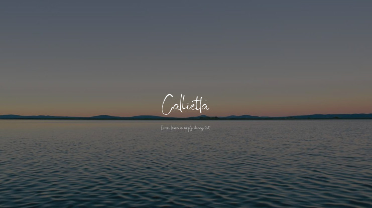 Callietta Font