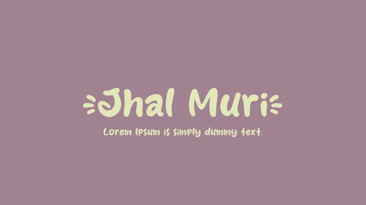 Jhal Muri Font