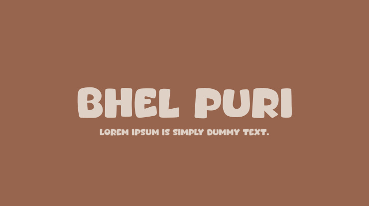 Bhel Puri Font