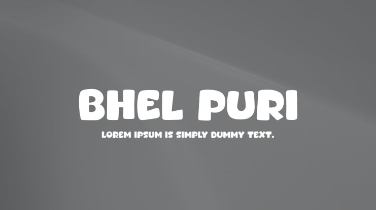 Bhel Puri Font