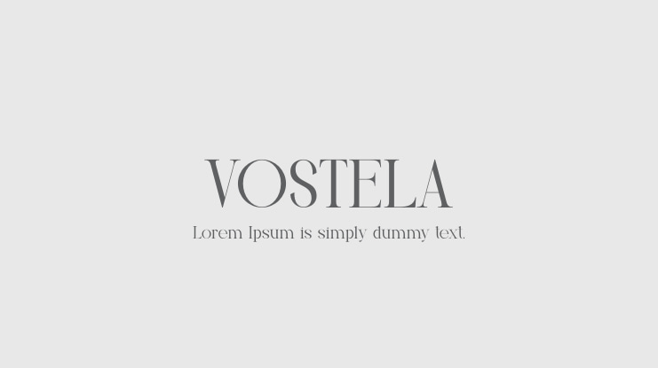 VOSTELA Font