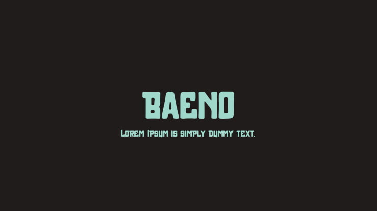 BAENO Font