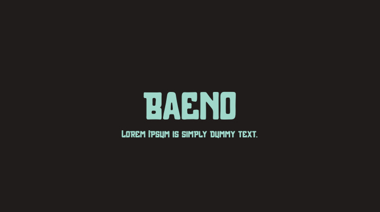 BAENO Font