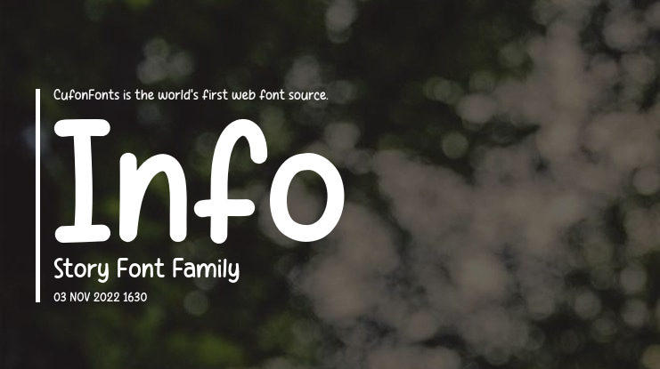 Info Story Font