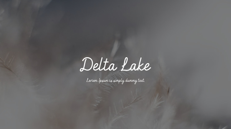 Delta Lake Font