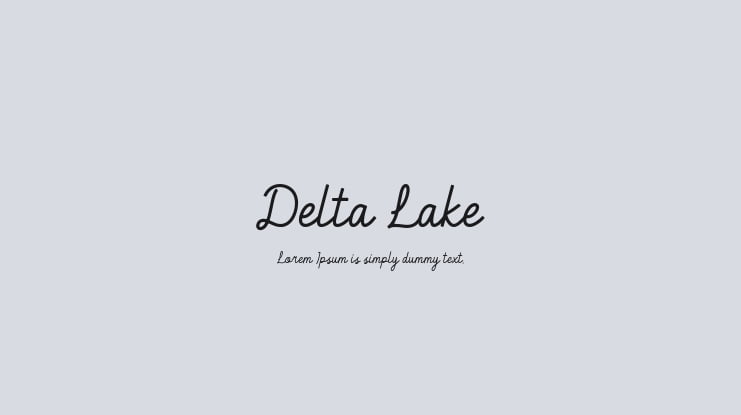 Delta Lake Font