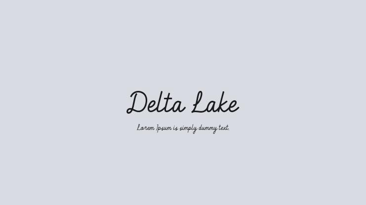 Delta Lake Font