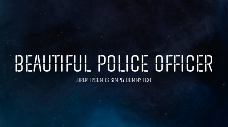 Beautiful Police Officer Font