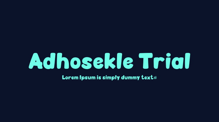 Adhosekle Trial Font