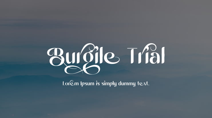 Burgile Trial Font