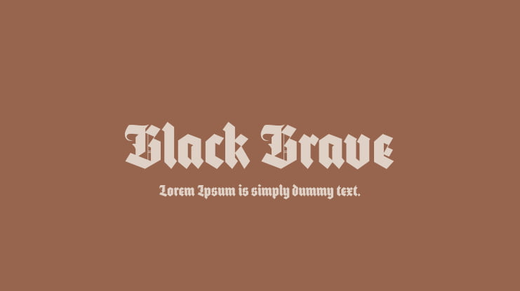 Black Brave Font