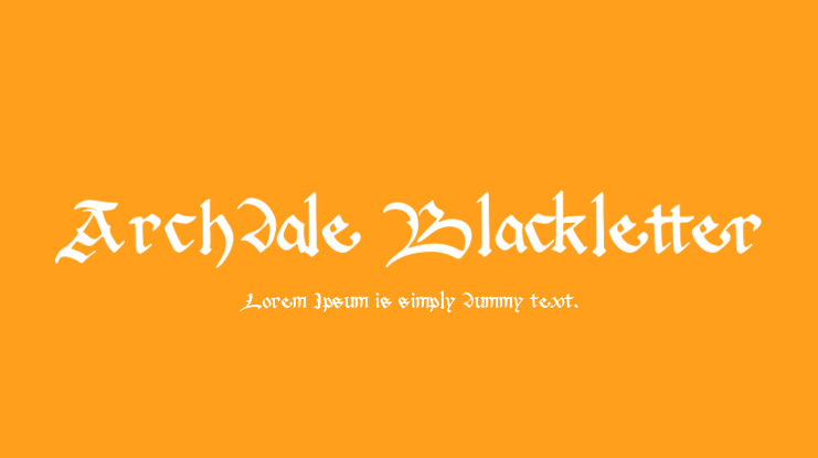 Archdale Blackletter Font