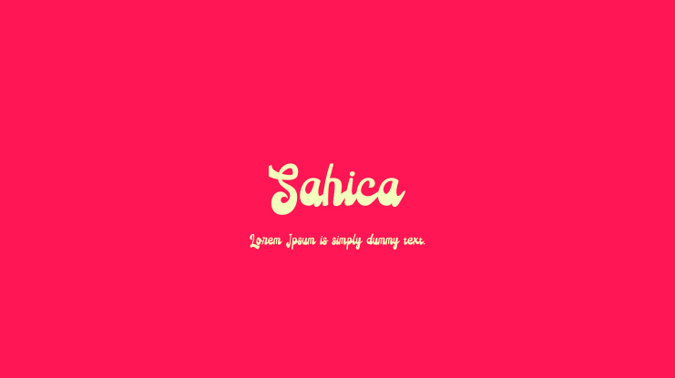 Sahica Font