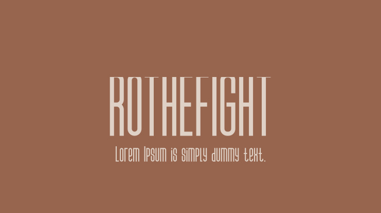 ROTHEFIGHT Font