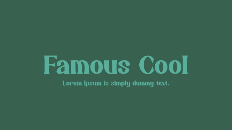 Famous Cool Font