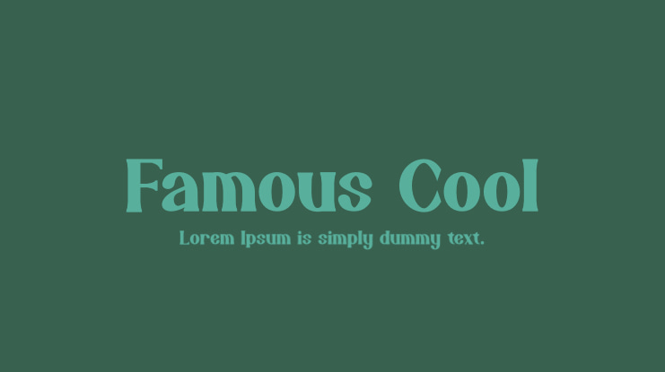 Famous Cool Font