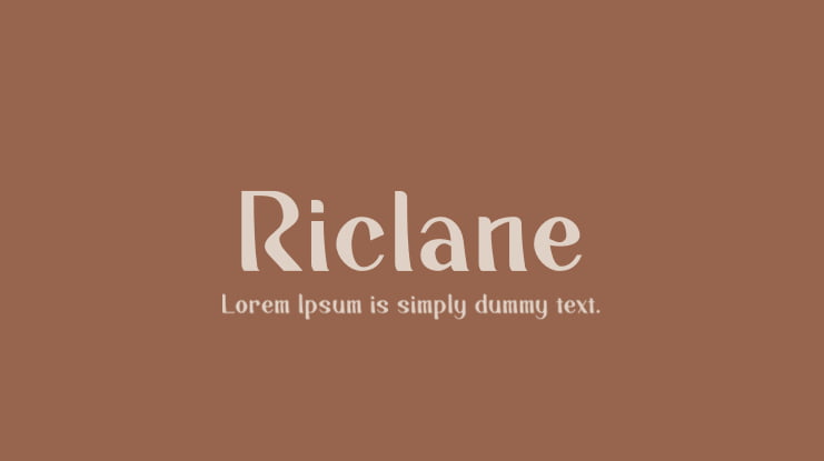 Riclane Font