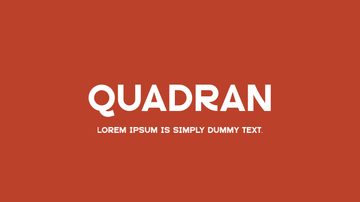 Quadran Font