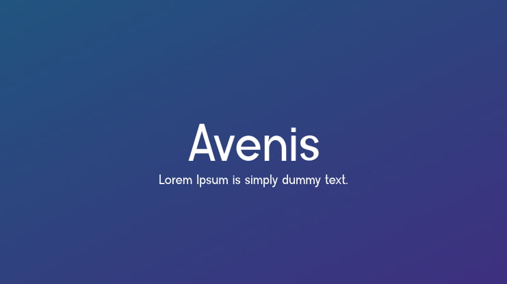 Avenis Font Family
