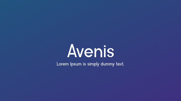 Avenis Font Family