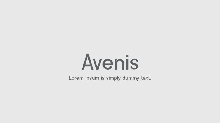 Avenis Font Family