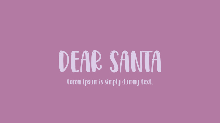 DEAR SANTA Font Family