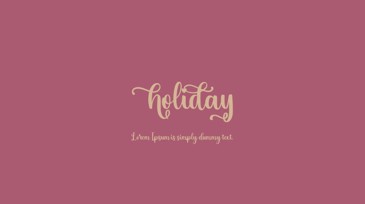 holiday Font