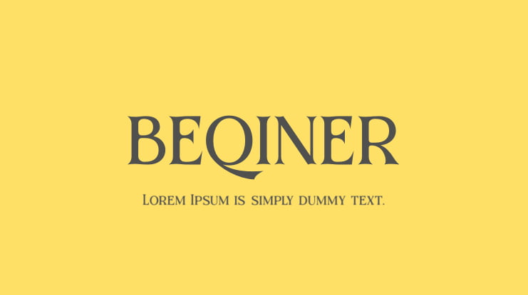 BEQINER Font Family