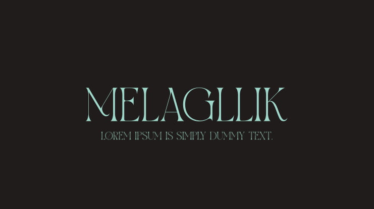 MELAGLLIK Font Family