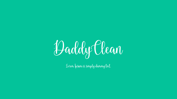 Daddy Clean Font