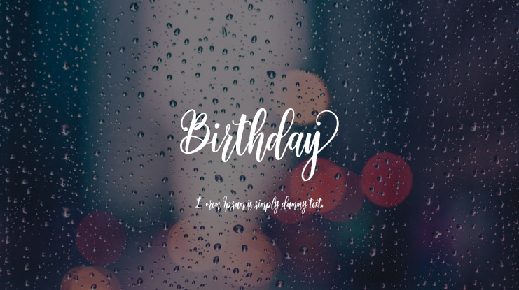 Birthday Font