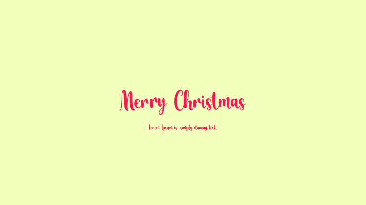 Merry Christmas Font