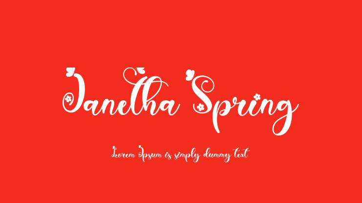 Janetha Spring Font