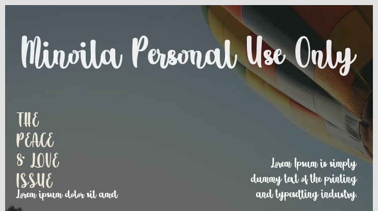 Minoila Personal Use Only Font