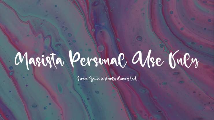 Masista Personal Use Only Font