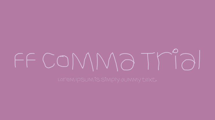 FF Comma Trial Font