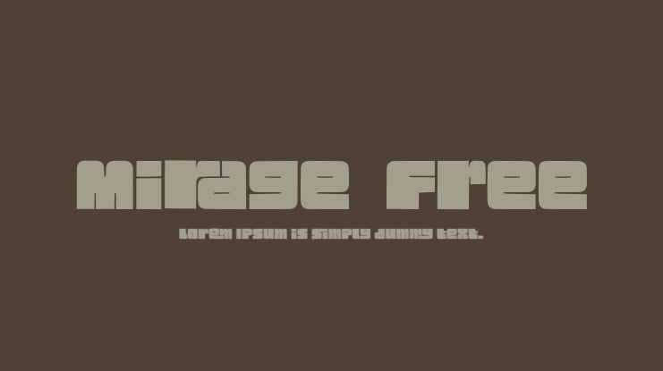 Mirage  Free Font
