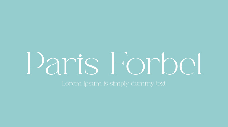 Paris Forbel Font