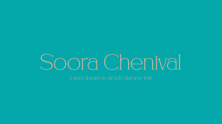 Soora Chenival Font