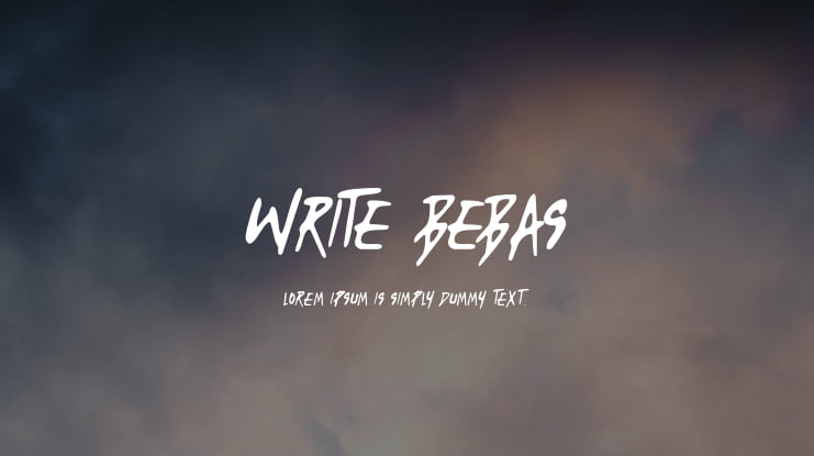 Write Bebas Font