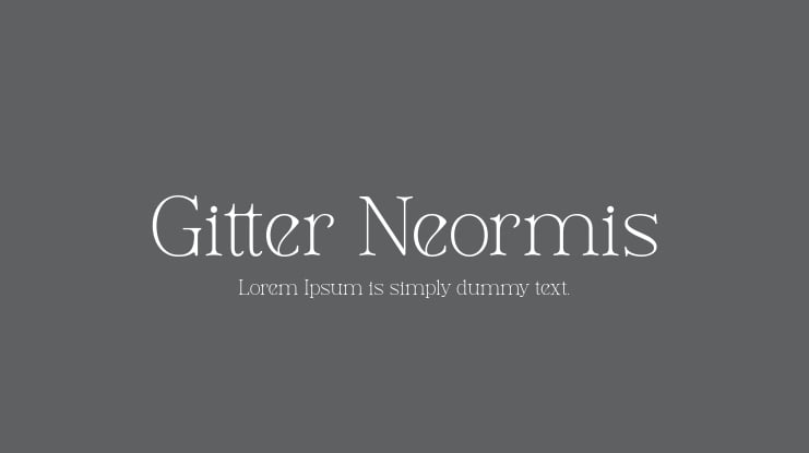 Gitter Neormis Font