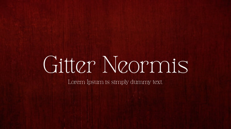 Gitter Neormis Font