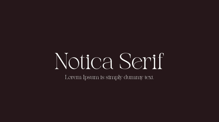 Notica Serif Font