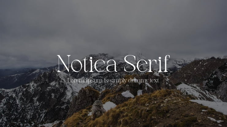 Notica Serif Font