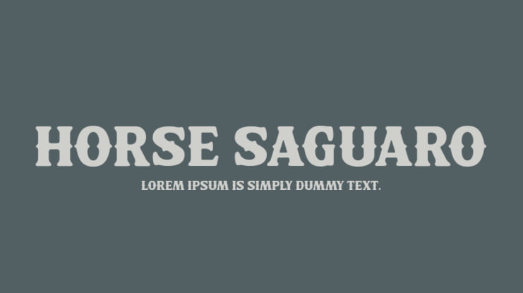Horse Saguaro Font
