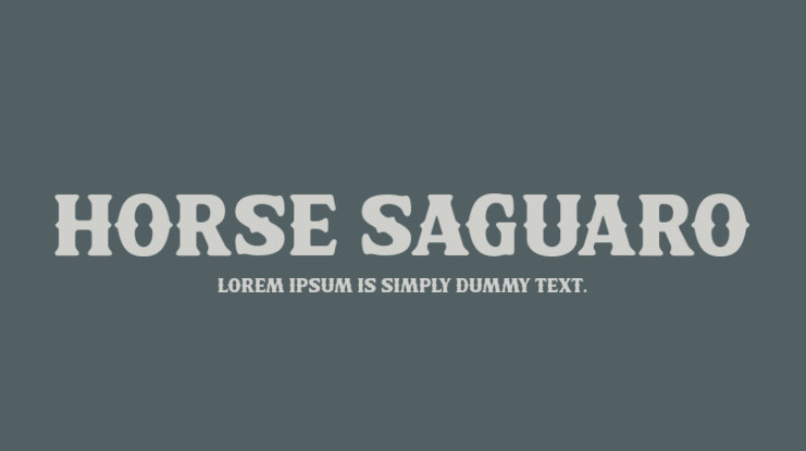 Horse Saguaro Font
